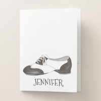 Black and White Oxford Tap Shoe Dance Teacher Gift
