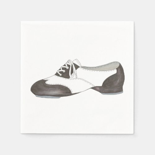 Black_and_White Oxford Tap Shoe Dance Teacher Napkins