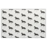 Black and White Paint Pinto Gypsy Vanner Horse Fabric