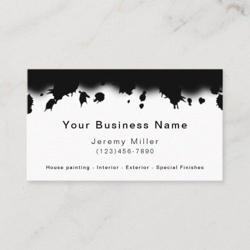 Black and white paint spray paint Business Card
