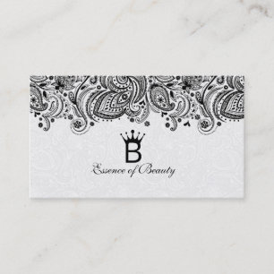 Black and white paisley loyalty card