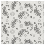 Black and White Paisley Pattern Fabric