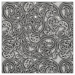 Black and White Paisley Swirls Spirals Fabric