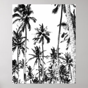 Minimal Poster Art black and white Premium Poster All About Palms No Wall-Art b/&w Summer Tropical Fine Art-Print 1   Palms