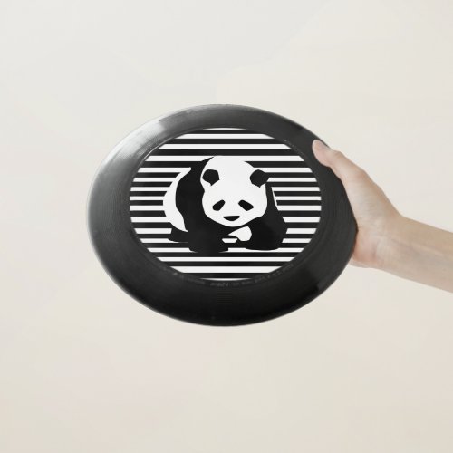 Black and White Panda and Stripes Wham_O Frisbee