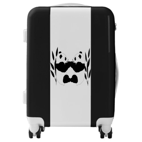 Black and White Panda Bear Abstract Luggage