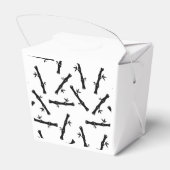 Black And White Panda Cute Animal Face Design Favor Boxes (Back Side)