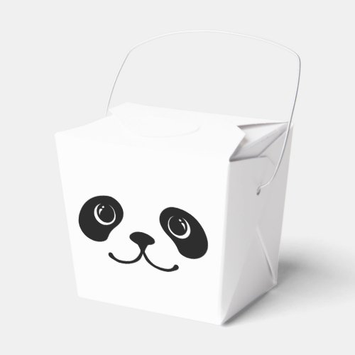 Black And White Panda Cute Animal Face Design Favor Boxes