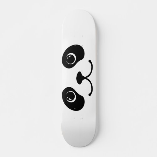 Black And White Panda Cute Animal Face Design Skateboard Deck