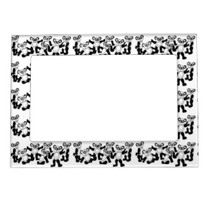black and white panda magnetic picture frame