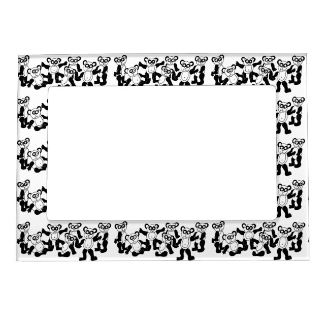 black and white panda magnetic picture frame (Front)