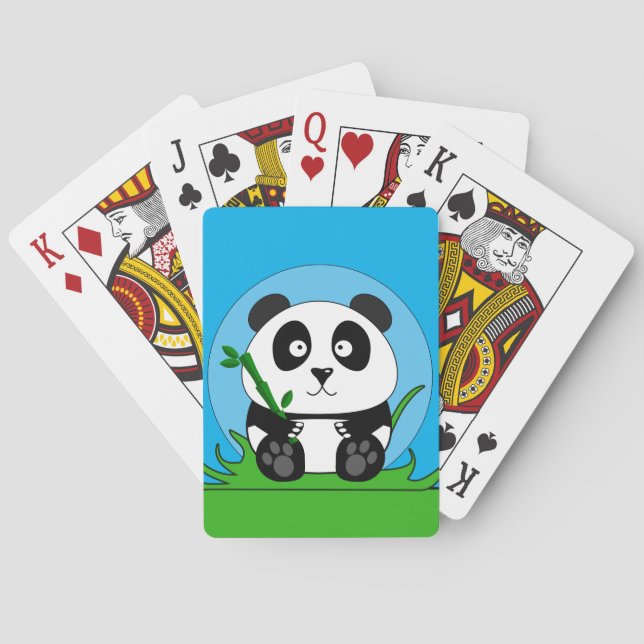 Black And White Panda Poker Cards (Back)