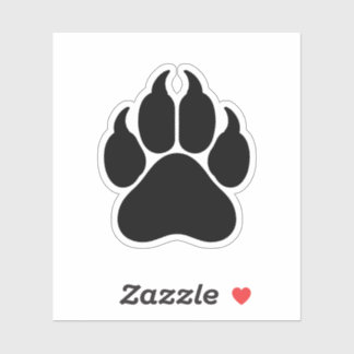 Black and white panther paw stickers