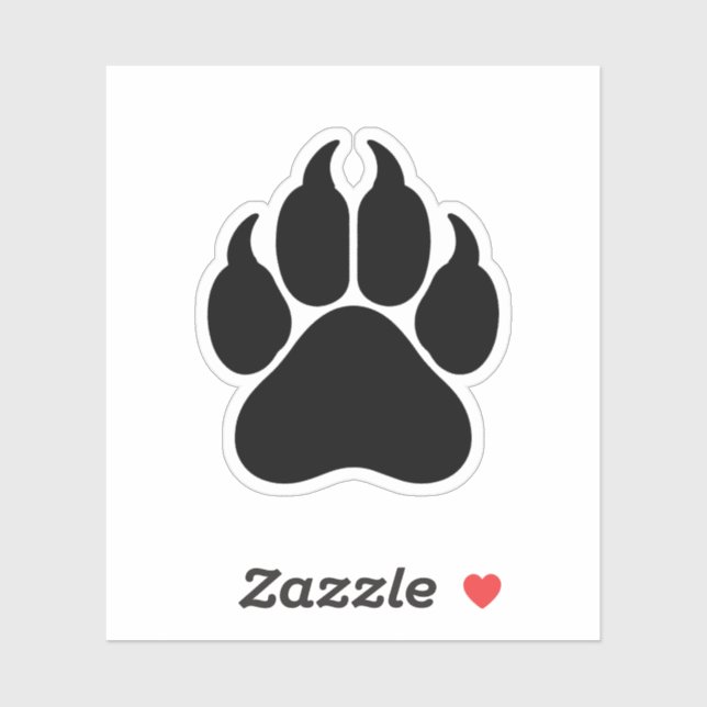 Black and white panther paw stickers  (Sheet)