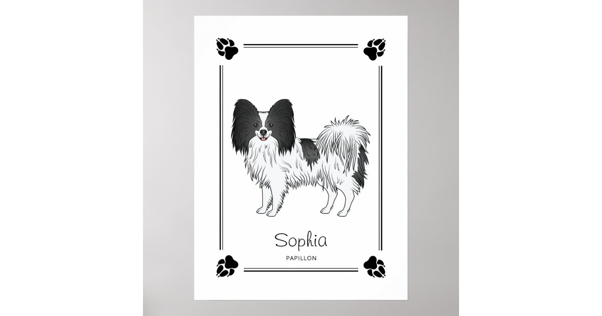 Poster Papillon dog 