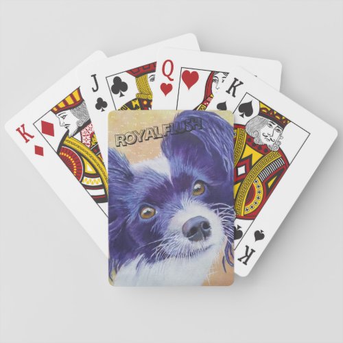 BLACK AND WHITE PAPILLON PLAYING CARDS