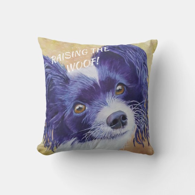 BLACK AND WHITE PAPILLON THROW PILLOW (Front)