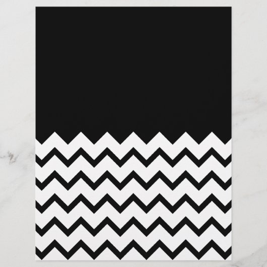 Black and White. Part Zig Zag, Part Plain Black. (Front)