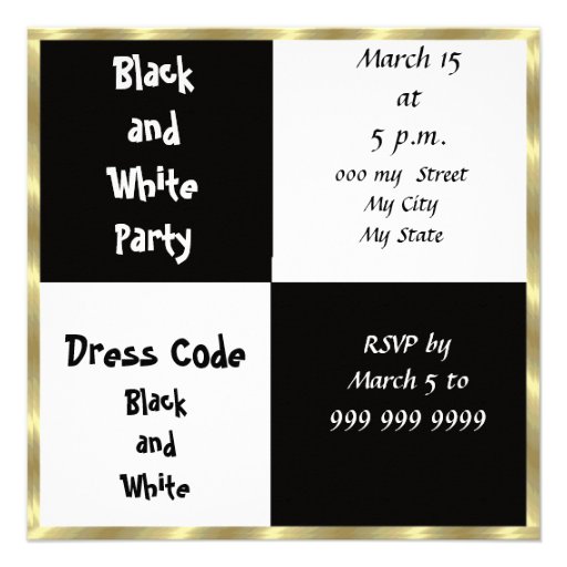 Black And White Party Invitations 10