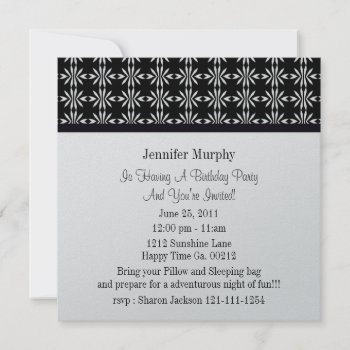 Black  And White Party Invitations by SayItNow at Zazzle