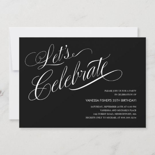 Black and White Party Invitations | Zazzle.com