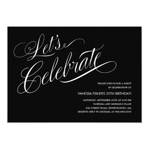 Black and White Party Invitations | Zazzle