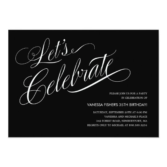 Black and White Party Invitations