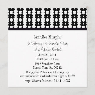 Black and White Party Invitations