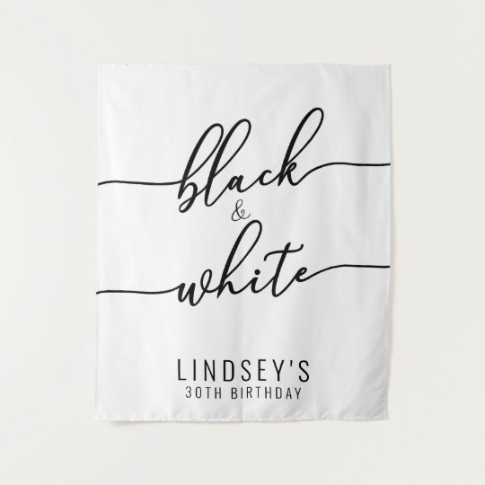 Black and White Party, Photo Backdrop | Zazzle.com