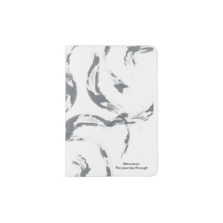 Black and white passport holder