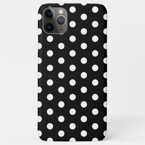 Black and White Pastel Polka Dot  iPhone 11 Pro Max Case