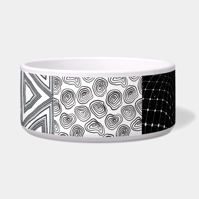 Black and white patchwork  bowl (Front)