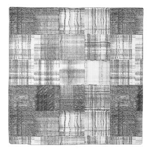 Black and White Patchwork Quilt Texture Pattern Duvet Cover