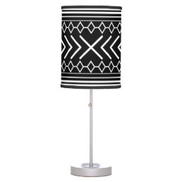 Black and White Pattern Artsy Design Table Lamp