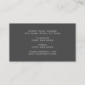 Black and White Pattern Butterfly Business Card (Back)