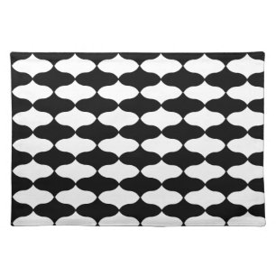 Black and White Pattern Cloth Placemat