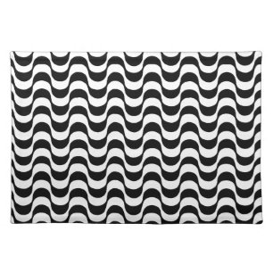 black and white pattern, copacabana placemat