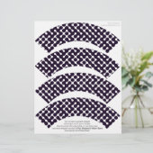 Black and White Pattern Custom Cupcake Wrappers on (Standing Front)
