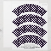 Black and White Pattern Custom Cupcake Wrappers on (Front/Back)