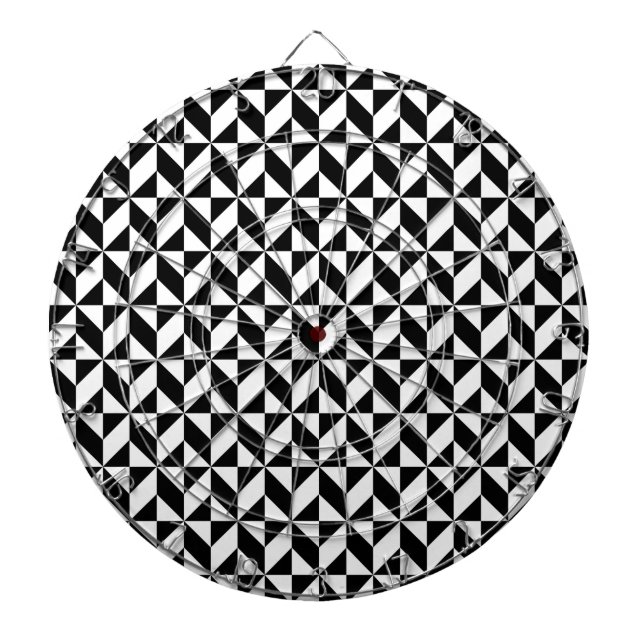 Black and White Pattern Dart Board (Front)