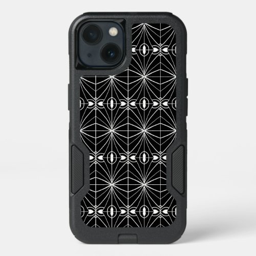 Black and White Pattern Design iPhone 13 Case