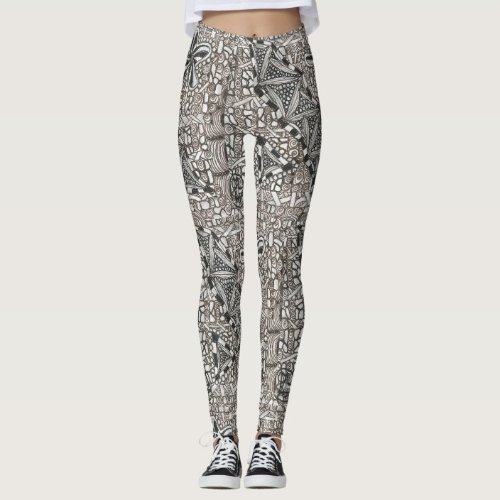 Black and White Pattern Leggings | Zazzle.com