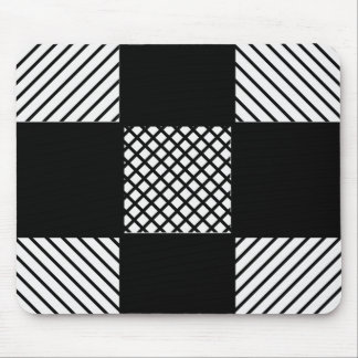 Black and White Pattern Mousepad