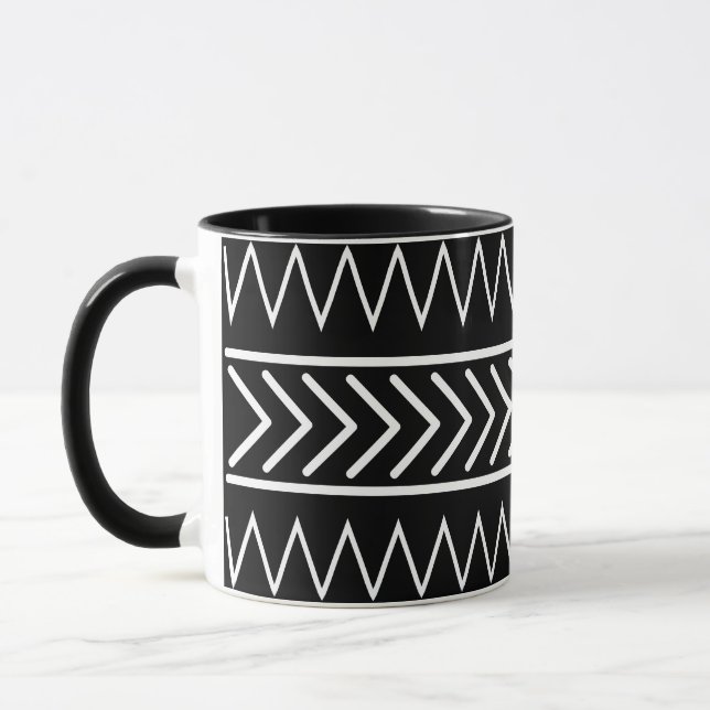 Black and White Pattern Mug (Left)