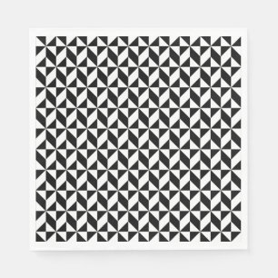 Black and White Pattern Napkins