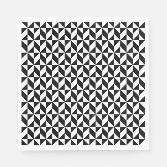 Black and White Pattern Napkins (Front)