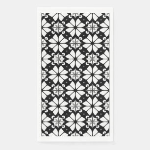 Black and white Pattern Paper Guest Towels