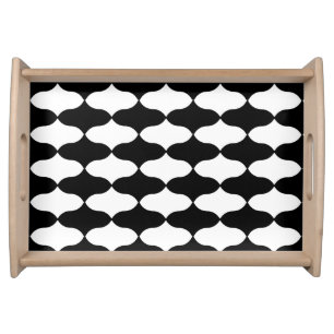 Black and White Pattern Serving Tray
