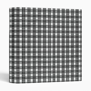Black and white pattern Tartan geometry checkered 3 Ring Binder