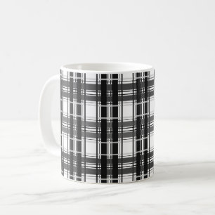 Black and white pattern Tartan geometry checkered Coffee Mug